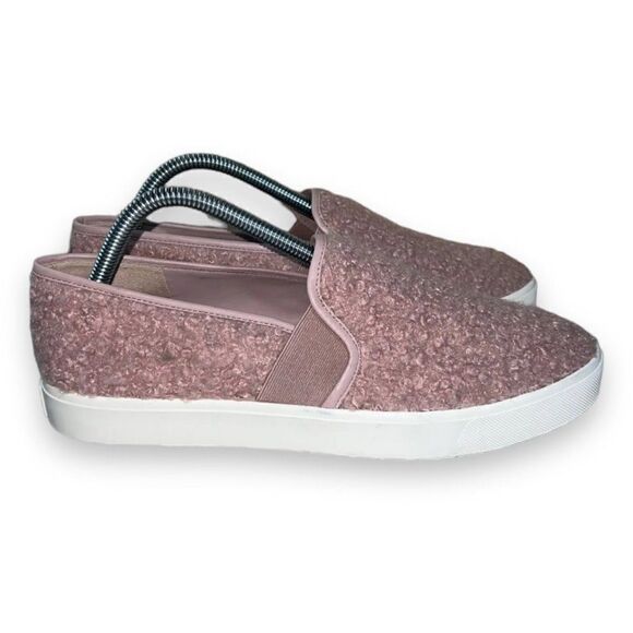 Vince Blair 5 Pink Faux Shearling Slip-On Casual Sneakers Women's 9 - Picture 3 of 10